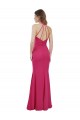 Sleeveless Halter Neck Criss Cross Open Back Soft Chiffon A-Line Bridesmaid Dress Brisbane