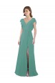 Cap Sleeves V-Neck V-Back Soft Chiffon A-Line Formal Dress / Bridesmaid Dress Brisbane