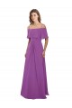 Flutter Sleeves Off the Shoulder Soft Chiffon A-Line Bridesmaid Dress Brisbane