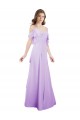 Cold Shoulder Off the Shoulder Soft Chiffon A-Line Formal Dress / Bridesmaid Dress Brisbane