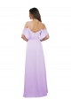 Cold Shoulder Off the Shoulder Soft Chiffon A-Line Formal Dress / Bridesmaid Dress Brisbane