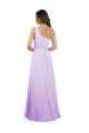 Sleeveless Lilac One Shoulder Chiffon A-Line Bridesmaid Dress / Evening Dress Brisbane