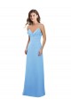 Sleeveless Periwinkle Spaghetti Straps Open Back Soft Chiffon A-Line Bridesmaid Dress Brisbane