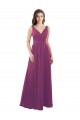 Sleeveless Wild Berry V-Neck V-Back Soft Chiffon A-Line Bridesmaid Dress Brisbane