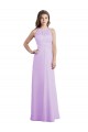 Sleeveless Halter Neck Keyhole Back Soft Chiffon A-Line Bridesmaid Dress / Formal Dress Brisbane