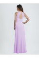 Sleeveless Halter Neck Keyhole Back Soft Chiffon A-Line Bridesmaid Dress / Formal Dress Brisbane