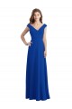 Sleeveless Royal Blue V-Neck Chiffon A-Line Bridesmaid Dress / Evening Dress Brisbane