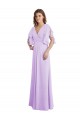 Split Sleeves V-Neck V-Back Soft Chiffon A-Line Bridesmaid Dress Brisbane