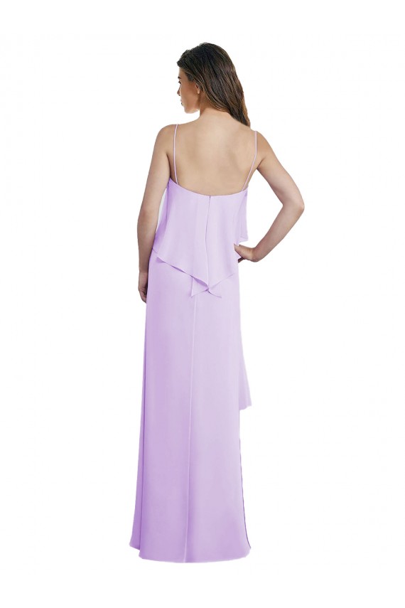 Sleeveless Spaghetti Straps Low Back Chiffon A-Line Bridesmaid Dress / Evening Dress Brisbane