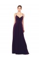Sleeveless Spaghetti Straps Criss Cross Open Back Soft Chiffon A-Line Formal Dress / Bridesmaid Dress Brisbane