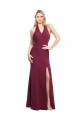 Sleeveless Halter Neck Open Back Soft Chiffon Mermaid Bridesmaid Dress Brisbane
