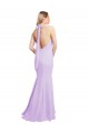 Sleeveless Halter Neck Open Back Soft Chiffon Mermaid Bridesmaid Dress Brisbane