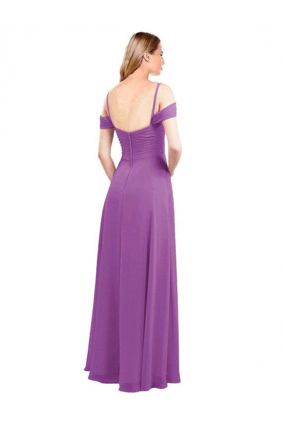 Cold Shoulder Sweetheart Soft Chiffon A-Line Bridesmaid Dress Brisbane