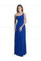 Sleeveless One Shoulder Low Back Soft Chiffon A-Line Bridesmaid Dress Brisbane