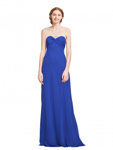 Sleeveless Sweetheart Soft Chiffon A-Line Bridesmaid Gown Brisbane