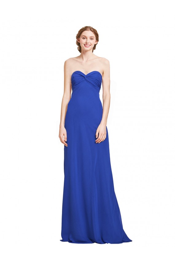 Sleeveless Sweetheart Soft Chiffon A-Line Bridesmaid Gown Brisbane