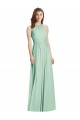 Sleeveless Halter Neck Open Back Soft Chiffon A-Line Semi Formal Evening Dress / Bridesmaid Dress Brisbane