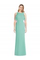 Sleeveless Jewel Neck Open Back Soft Chiffon Mermaid Bridesmaid Dress Brisbane
