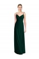 Sleeveless Ever Green Spaghetti Straps Low Back Soft Chiffon A-Line Bridesmaid Dress Brisbane