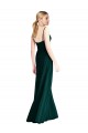 Sleeveless Ever Green Spaghetti Straps Low Back Soft Chiffon A-Line Bridesmaid Dress Brisbane