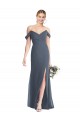 Sleeveless Off the Shoulder Low Back Soft Chiffon Trumpet Bridesmaid Dress Brisbane