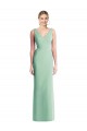Sleeveless V-Neck Tie Back Soft Chiffon Trumpet Bridesmaid Dress Brisbane