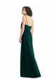 Sleeveless Ever Green V-Neck Low Back Soft Chiffon A-Line Semi Formal Evening Dress / Bridesmaid Dress Brisbane