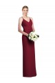 Sleeveless Burgundy V-Neck Soft Chiffon A-Line Formal Dress / Bridesmaid Dress Brisbane