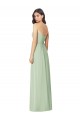 Sleeveless Sage Strapless Soft Chiffon Trumpet Bridesmaid Dress Brisbane