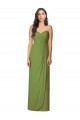 Sleeveless Olive Green Sweetheart Soft Chiffon Trumpet Bridesmaid Dress Brisbane