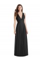 Sleeveless Black V-Neck Criss Cross Back Soft Chiffon A-Line Bridesmaid Dress Brisbane