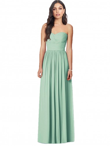 Sleeveless Mint Green Sweetheart Soft Chiffon Trumpet Bridesmaid Dress Brisbane