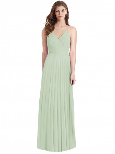 Cold Shoulder Spaghetti Straps Soft Chiffon Trumpet Semi Formal Evening Dress / Bridesmaid Dress Brisbane