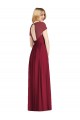 Cap Sleeves V-Neck Open Back Soft Chiffon Trumpet Bridesmaid Dress Brisbane
