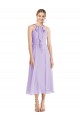 Sleeveless Halter Neck V-Back Soft Chiffon A-Line Prom Dress / Bridesmaid Dress Brisbane