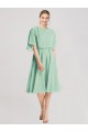 Flutter Sleeves Open Back Soft Chiffon A-Line Bridesmaid Dress Brisbane