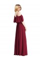 Cold Shoulder Spaghetti Straps Chiffon A-Line Bridesmaid Dress Brisbane