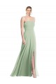 Sleeveless Spaghetti Straps Low Back Soft Chiffon Trumpet Formal Evening Gown / Bridesmaid Dress Brisbane