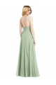 Sleeveless Spaghetti Straps Low Back Soft Chiffon Trumpet Formal Evening Gown / Bridesmaid Dress Brisbane