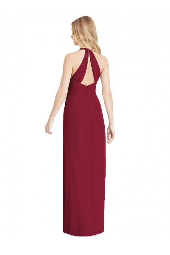 Sleeveless Halter Neck Soft Chiffon Trumpet Formal Evening Gown / Bridesmaid Dress Brisbane