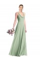 Sleeveless Spaghetti Straps V-Back Chiffon A-Line Bridesmaid Dress / Evening Dress Brisbane