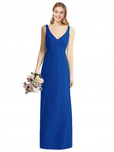 Sleeveless Royal Blue Sweetheart Soft Chiffon Mermaid Bridesmaid Dress Brisbane