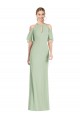 Cold Shoulder Halter Neck Soft Chiffon Mermaid Semi Formal Evening Dress / Bridesmaid Dress Brisbane