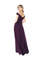 Sleeveless Grape Off the Shoulder Soft Chiffon A-Line Bridal Party Dress Brisbane