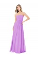 Sleeveless Violet Strapless Soft Chiffon A-Line Bridesmaid Dress Brisbane