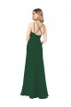 Sleeveless Dark Green V-Neck Soft Chiffon A-Line Bridesmaid Dress Brisbane