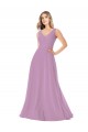 Sleeveless V-Neck Soft Chiffon A-Line Bridal Party Dress Brisbane