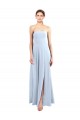 Sleeveless Light Sky Blue Strapless Soft Chiffon A-Line Bridesmaid Dress Brisbane