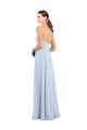 Sleeveless Light Sky Blue Strapless Soft Chiffon A-Line Bridesmaid Dress Brisbane