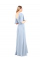 Flutter Sleeves V-Neck V-Back Chiffon A-Line Bridesmaid Dress / Evening Dress Brisbane